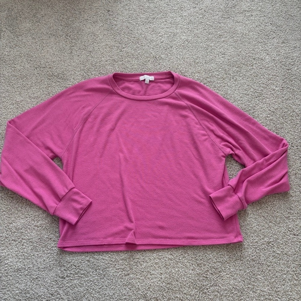 Beyond Yoga Crewneck Sweatshirt Womens S Pink Relaxed Lounge Casual Sporty